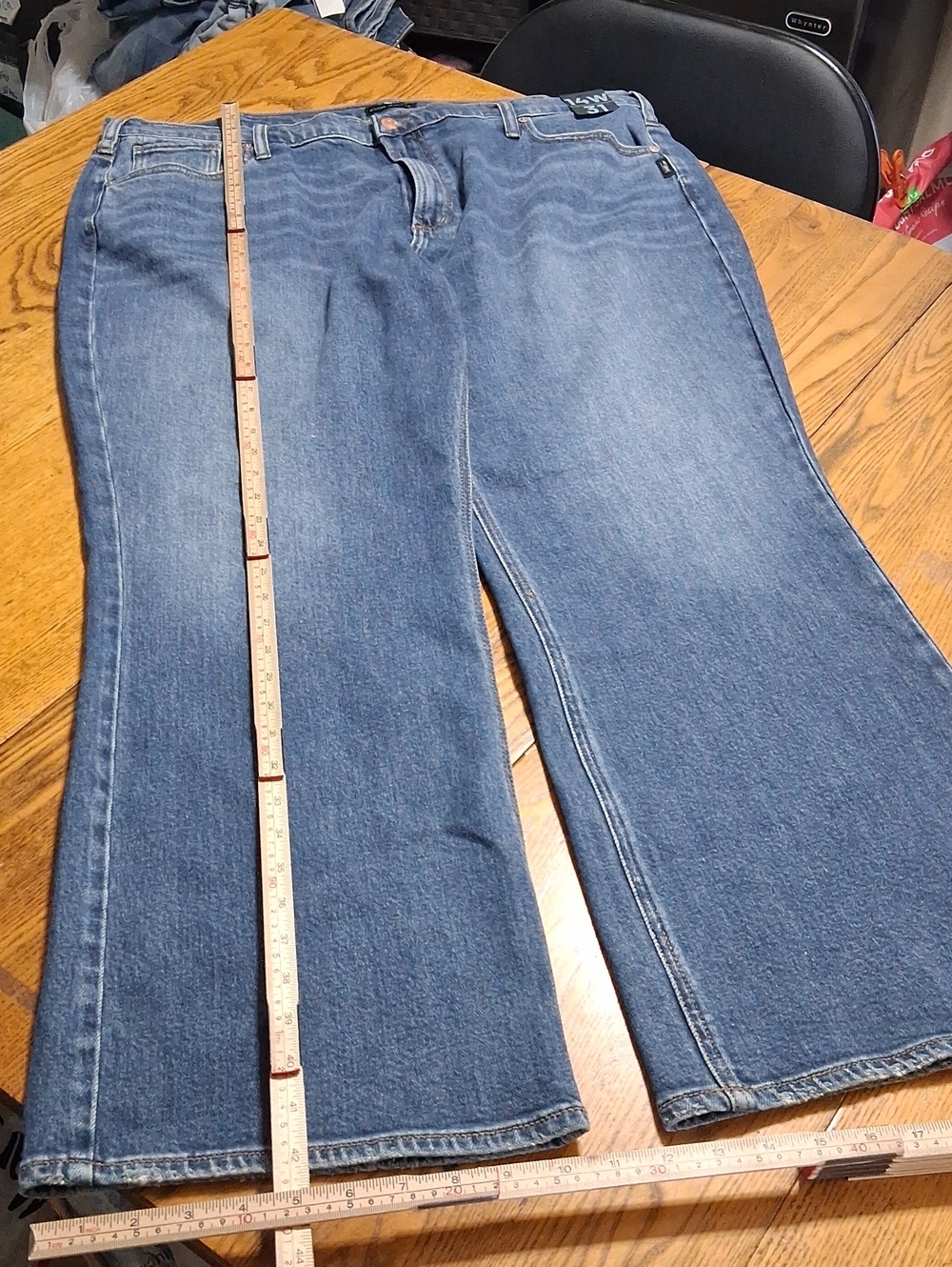 SILVER Jeans Womens NEW 16W / 31 BLUE BAGGY BOOTCUT KICK Pants Denim NEW FLARED